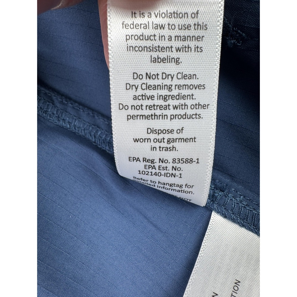 Duluth Trading Jacket Mens XS Blue No Fly Zone Insect Repellent Ripstop Utility - Picture 14 of 15